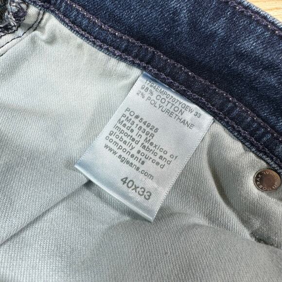 AG Adriano Goldschmied NWT Everett Slim Straight Jeans Size 40 x 33 Dark Blue - Picture 9 of 12